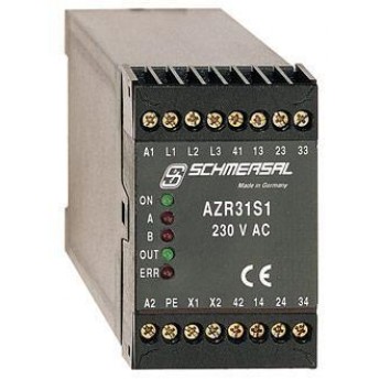 Отказоустойчивый монитор неподвижности SCHMERSAL AZR31S1/230VAC 20689